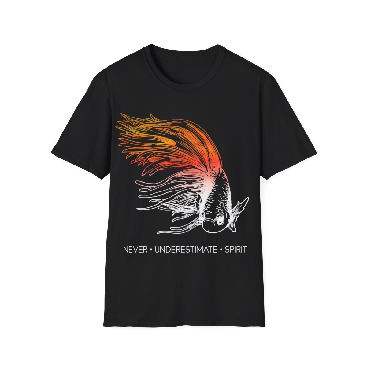Fire Spirit Betta shirt on black tee